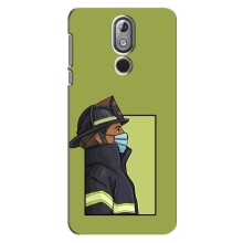Силиконовый бампер (Работники) на Nokia 3.2 (2019) – Пожарник