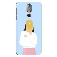 Силіконовый Чохол на Nokia 3.2 (2019) з картинкой Модных девушек (Жовта кепка)