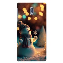 Чехлы на Новый Год Nokia 3.1 – Снеговик праздничный
