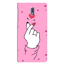 Чехол с принтом для Nokia 3.1 (AlphaPrint - Знак сердечка) – Знак Love