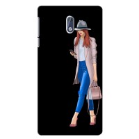 Чехол с картинкой Модные Девчонки Nokia 3.1 (Девушка со смартфоном)