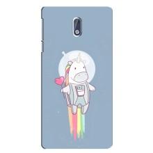 Чехол Unicorn на Nokia 3.1 (Единорог космонавт)