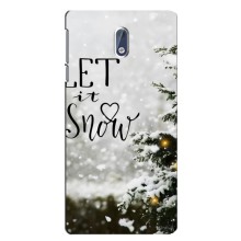 Новогодние, Праздничные Чехлы для Nokia 3.1 - 2024 год (Let it snow)