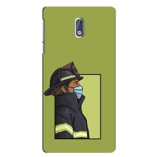 Силиконовый бампер (Работники) на Nokia 3.1 – Пожарник