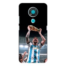 Чехлы Лео Месси Аргентина для Nokia 3.4 – Счастливый Месси