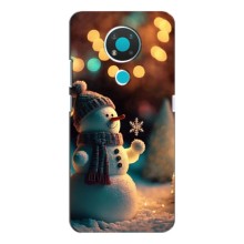 Чехлы на Новый Год Nokia 3.4 – Снеговик праздничный