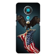 Чехол Флаг USA для Nokia 3.4 – Орел и флаг