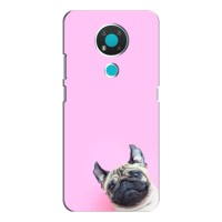 Бампер для Nokia 3.4 с картинкой "Песики" (Собака на розовом)