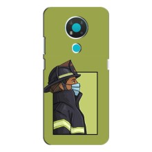 Силиконовый бампер (Работники) на Nokia 3.4 – Пожарник