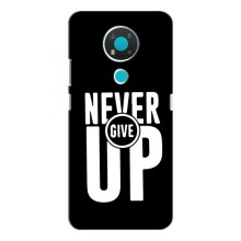 Силиконовый Чехол на Nokia 3.4 с картинкой Nike – Never Give UP