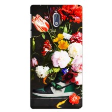 Брендновые Чехлы для Nokia 3 - (PREMIUMPrint) (Nike цветы)