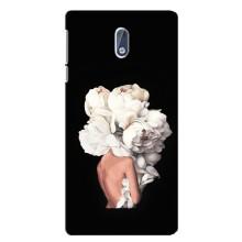 Чехлы (ART) Цветы на Nokia 3 (VPrint) (Белые цветы)