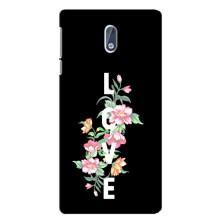 Чехлы для любимой на Нокиа 3 (VPrint) (Цветы LOVE)