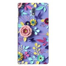 Чехлы с Цветами для Nokia 3 (VPrint) (Цветочный дизайн)