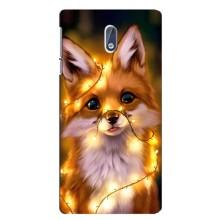 Чехлы с картинкой Лисички для Nokia 3 (VPrint) (Лисичка в гирляндах)