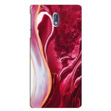 Чехол для Нокиа 3 - с принтом (Дизайнерские) (AlphaPrint) (Мрамор красный)