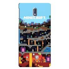 Чехол Майнкрафт на Nokia 3 (AlphaPrint) Minecraft (фон Minecraft)