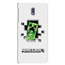 Чехол Майнкрафт на Nokia 3 (AlphaPrint) Minecraft (крипер Майнкрафт)