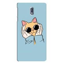 Чехол на Нокиа 3 с Котами (VPrint) (Котик в очках)