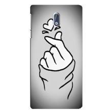 Чехол с принтом для Nokia 3 (AlphaPrint - Знак сердечка)