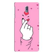 Чехол с принтом для Nokia 3 (AlphaPrint - Знак сердечка)