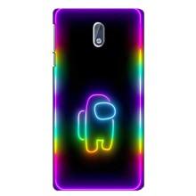 Чехол Амонг Ас для Nokia 3 (AlphaPrint) (Яркий скин)