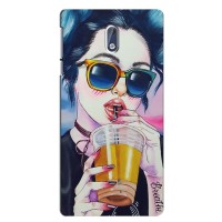 Чехол с картинкой Модные Девчонки Nokia 3 – Девушка с коктейлем