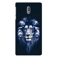 Чехол со Львом для Nokia 3 (VPrint) (Синий Лев)