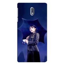 Чехлы Венсдей на Nokia 3 Уэнсдей (AlphaPrint) (Уэнздей с зонтом)