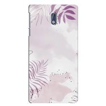 Чехол с цветочным принтом на Нокиа 3 – Фиолетовые листья