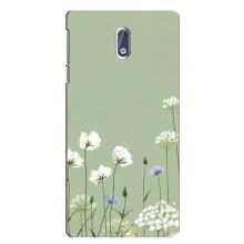 Чехол с цветочным принтом на Нокиа 3 – Цветы на зеленом