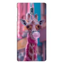 Чехол с принтом стильные животные для Нокиа 3 (Стильный жирав)