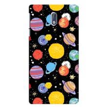 Космические Чехлы для Нокиа 3 (VPrint) (Рисованные планеты)