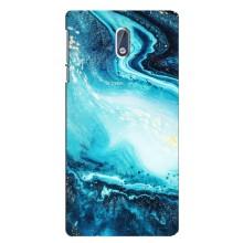 Мраморный чехол на Nokia 3 (VPrint) (Голубой мрамор)