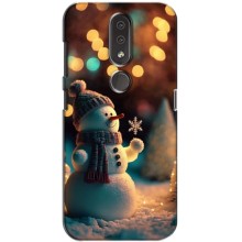 Чехлы на Новый Год Nokia 4.2 – Снеговик праздничный