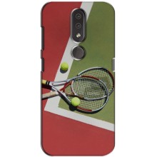 Чехлы с принтом Спортивная тематика для Nokia 4.2 (Ракетки теннис)