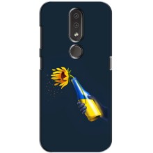 Чехол для Патриота Украины Nokia 4.2 - (AlphaPrint) (Коктейль молотова)