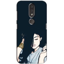 Чехол с печатью для Nokia 4.2 - (Мода) (AlphaPrint) (Красивая девочка)