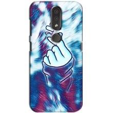Чехол с принтом для Nokia 4.2 (AlphaPrint - Знак сердечка)