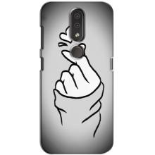 Чехол с принтом для Nokia 4.2 (AlphaPrint - Знак сердечка)