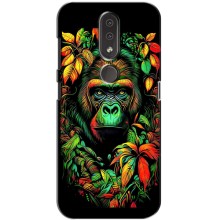 Чехол с Обезьянами Nokia 4.2 - (AlphaPrint) (Обезьяна в тропиках)