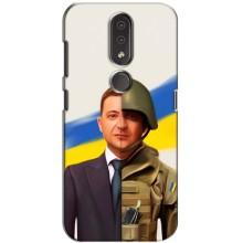 Чехол для Nokia 4.2 (AlphaPrint - с принтом Зеленского) – Зеленский солдат