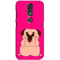 Чехол (ТПУ) Милые собачки для Nokia 4.2 (Веселый Мопсик)