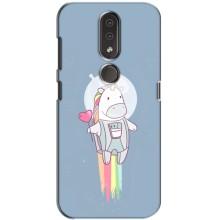 Чохол Unicorn на Nokia 4.2 (Єдинорог космонавт)
