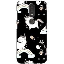 Чохол Unicorn на Nokia 4.2 (Єдинорог з кавою)