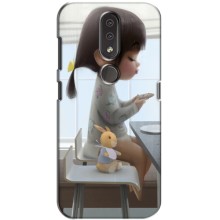 Девчачий Чехол для Nokia 4.2 (Девочка с игрушкой)