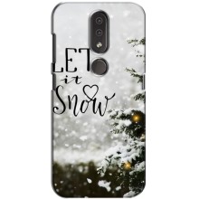 Новогодние, Праздничные Чехлы для Nokia 4.2 - 2024 год (Let it snow)