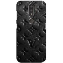 Текстурный Чехол Louis Vuitton для Нокиа 4.2 (Черный ЛВ)