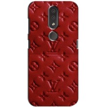 Текстурный Чехол Louis Vuitton для Нокиа 4.2 (Красный ЛВ)