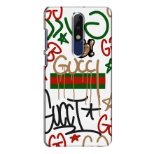 Брендновые Чехлы для Nokia 5.1 Plus (X5) - (PREMIUMPrint) (Стиль GUUCI)